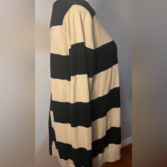 LOGO Lori Goldstein Cashmere Blend Horizontally Striped Sweater!! - Picture 5 of 11